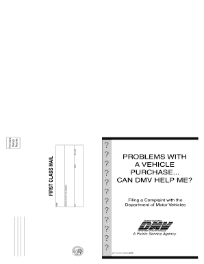 California DMV Vehicle Purchase Complaint Form