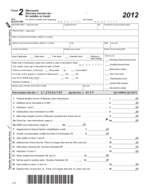 Wisconsin Fiduciary Income Tax Form