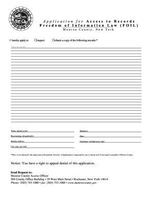 Monroe County Records Request Form