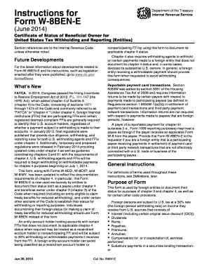 Form W-8BEN-E Certificate of Status of Beneficial Owner