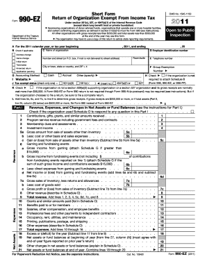 Form 990-EZ Tax Return