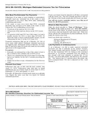 Michigan Estimated Income Tax for Fiduciaries