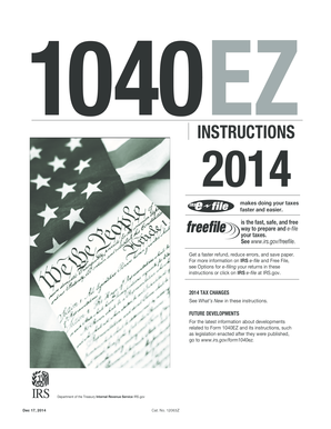 IRS Form 1040EZ Instructions