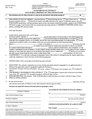 Sale of business contract - STANDARD SALES CONTRACT - forms sc egov usda