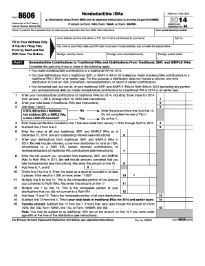 Form 8606 Nondeductible IRAs