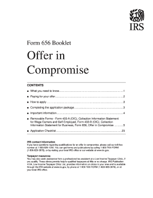 IRS Form 656 Offer in Compromise