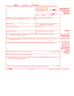 IRS Form 1098-C