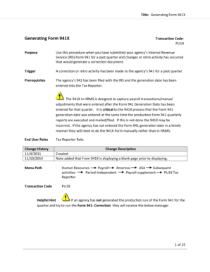 IRS Form 941X Correction