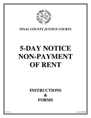 Arizona 5-Day Notice for Non-Payment of Rent