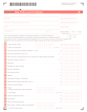 Massachusetts Schedule C Profit or Loss from Business 2002