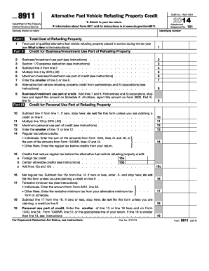 Form 8911 Alternative Fuel Vehicle Refueling Property Credit