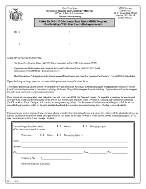 New York Maximum Base Rent Certification