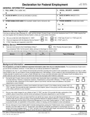 Declaration for Federal Employment Form