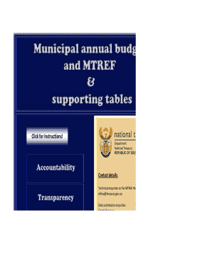 Budget format template - Chris Hani District Municipality