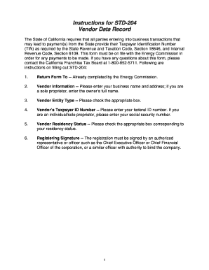 California Payee Data Record STD-204