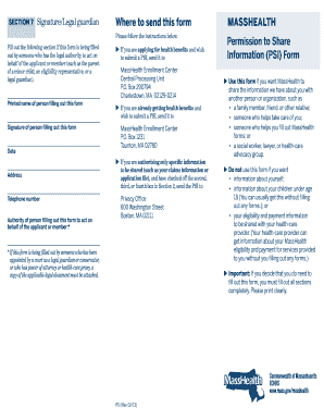 MassHealth Permission to Share Information Form