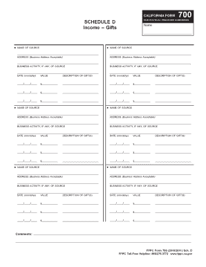 California Form 700 Schedule D