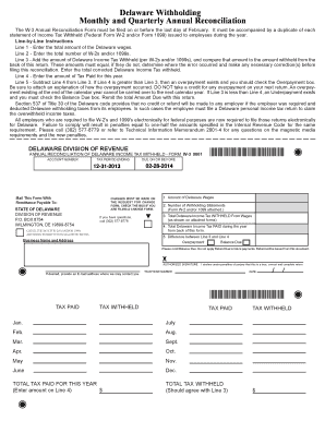 Delaware W-3 Annual Reconciliation Form