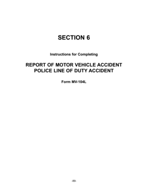 New York Police Line of Duty Accident Report
