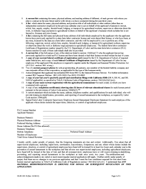 California Farm Labor Contractor Short-Form License Renewal Application