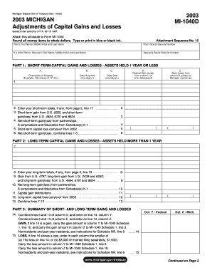 Michigan MI-1040D Form