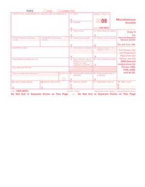 Form 1099-MISC 2008