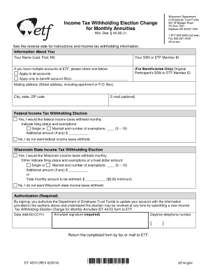 Wisconsin Income Tax Withholding Election Change