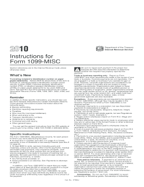 Instructions for Form 1099-MISC (2010)