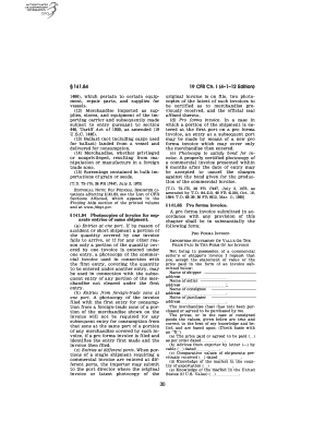 US Customs Pro Forma Invoice