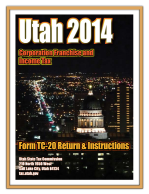 Utah Corporation Franchise and Income Tax Form TC-20
