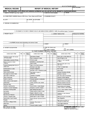 Medical History Report Form