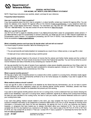 VA Form 21-527