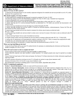 Application for Extended Care Services