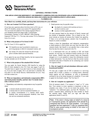 VA Form 21-534 Application