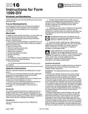 IRS Form 1099-DIV Instructions