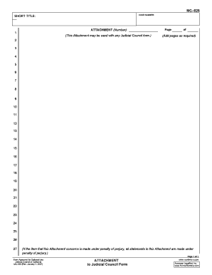 California Court Attachment Form