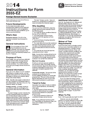Instructions for Form 2555-EZ