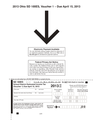 Ohio School District Estimated Income Tax Form