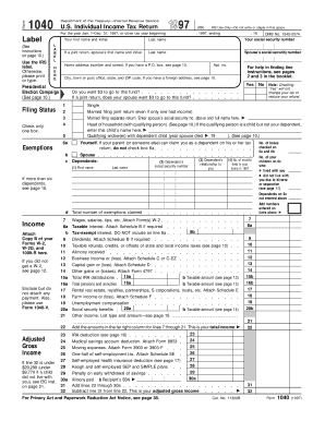 US Individual Income Tax Return Form 1040