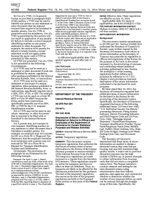 US Federal Taxpayer Identification Number Regulations