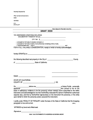 California Grant Deed