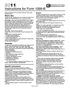 Instructions for Form 1099-B (2011)