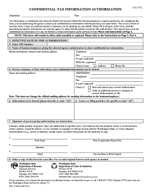 Confidential Tax Information Authorization