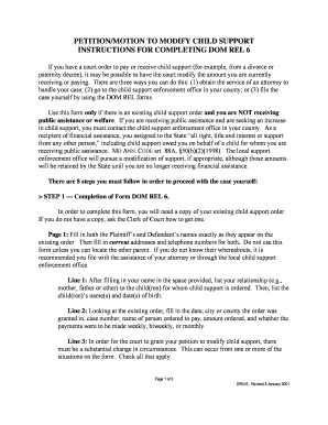 Petition/Motion to Modify Child Support