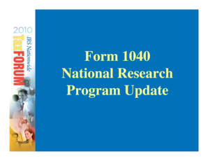 Form 1040 Individual Tax Return Study