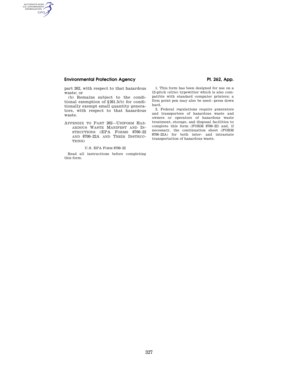 EPA Form 8700-22 Hazardous Waste Manifest