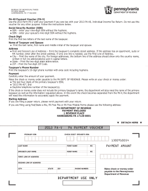 PA-40 Payment Voucher