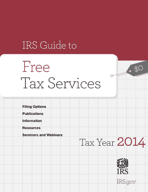 IRS Guide to Free Tax Services 2014