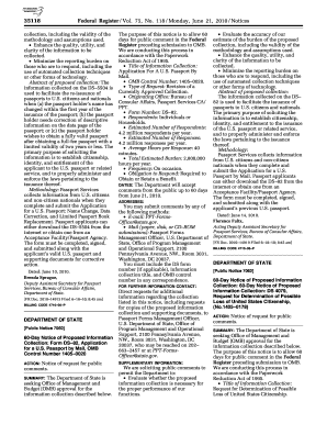 US Passport Application Form DS-5504