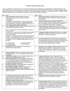 SF-424 Application Cover Sheet
